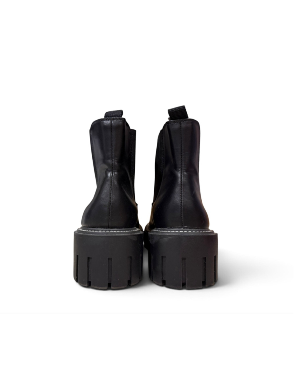 Madden Girl Karley Black Chelsea Boots Women’s 8.5 Chunky Lug Platform Ankle - Picture 6 of 9